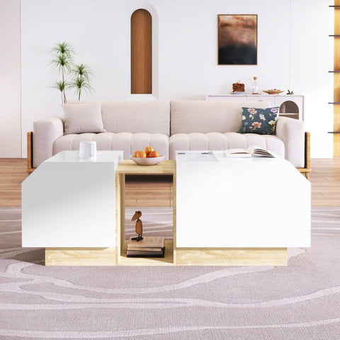 Rootz LED Coffee Table - Illuminated Table - Modern Living Room Centerpiece - App-Controlled Lighting - 115cm x 58.2cm x 40cm