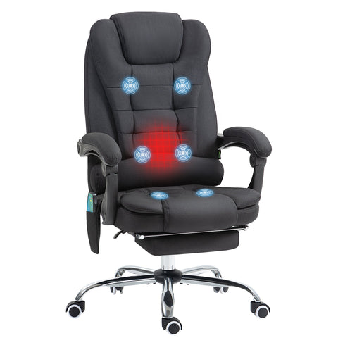 Rootz Ergonomic Office Chair - Desk Chair - Massage Armchair - Full Recline & Heat - 65W x 138D x 98-104H cm