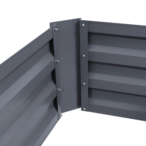 Rootz Raised Bed Set - Garden Planter - Corrugated Steel - Enhances Root Growth - 100cm x 50cm x 30cm