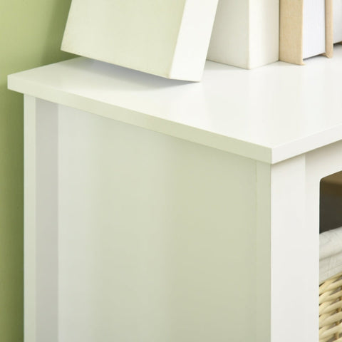 Rootz Showcase with 3 Shelves - Sideboard - Hallway Console - Versatile Storage - Modern Design - Secure and Stable - 80cm x 35cm x 100cm - MDF and Tempered Glass