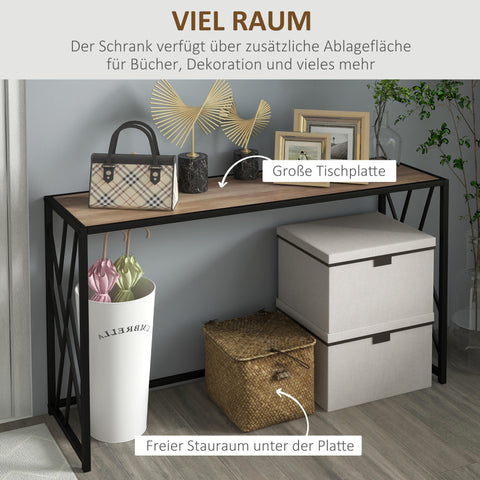 Rootz Console Table - Hallway Table - Industrial Design - Sturdy Metal Frame - 120cm x 35cm x 75cm