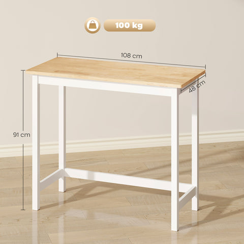 Rootz Bar Table - High Table - Tall Dining Table - Space Saver - 108cm x 48cm x 91cm