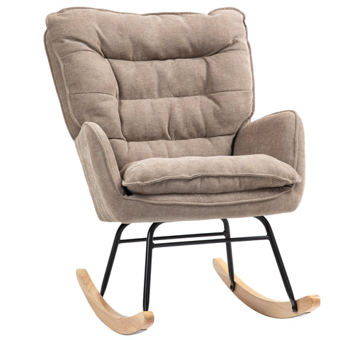 Rootz Rocking Chair - Swing Chair - Wide Seat - Chenille Comfort - 71cm x 98.5cm x 97cm - Supports Up to 120kg