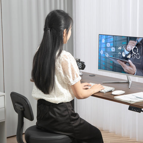 Rootz Ergonomic Office Chair - Compact Swivel Chair - Height Adjustable Chair - Waterproof Leather - 52cm x 52cm x 78-92cm