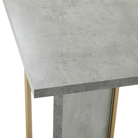 Rootz Modern Dining Table - Cement Look - Versatile Table - Durable & Easy to Clean - 119cm x 70cm x 75cm