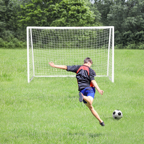Rootz Football Goal with Net - Soccer Net - Sports Net - Quick Setup - PVC Frame - 240cm x 90cm x 180cm