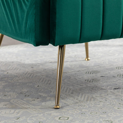 Rootz Velvet Armchair - Lounge Chair - Accent Seating - Superior Comfort & Style - 69cm x 72cm x 90cm