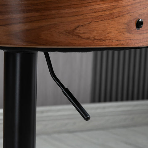 Rootz Set of 2 Adjustable Bar Stools - Swivel Chairs - Counter Stools - Comfort Seating - 48L x 53W x 92.5-113H cm