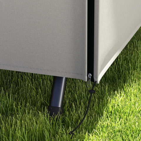 Rootz Tuinmeubelhoes - Buitenmeubels - Weerbestendig - Tuinschommel - Tex-Lock Systeem - Scheurvast - Oxford Polyester - Grijs - 205x124x164 cm