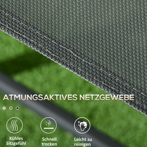 Rootz 3-Part Bistro Set - Metal Garden Furniture - Weatherproof Patio Set - Foldable Design - Table Ø45x50h, Chairs 53.5x64x93 cm -  Grey