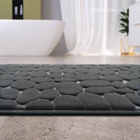 Memory Foam Bath Mat – Soft, Durable, Embossed Patterns – Quick Dry – Modern Style