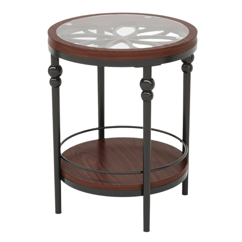 Rootz 2-Tier End Table - Side Table - Accent Table - Durable Design - 50cm x 50cm x 60cm