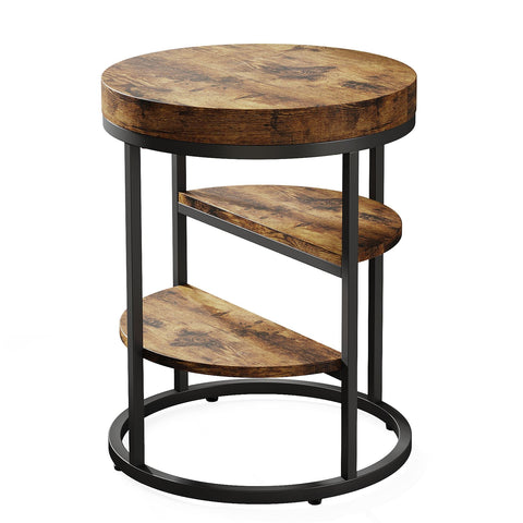 Rootz End Table - Side Table - Accent Table - Durable & Stylish - Faux Marble - 50 cm Depth x 50 cm Width x 65 cm Height
