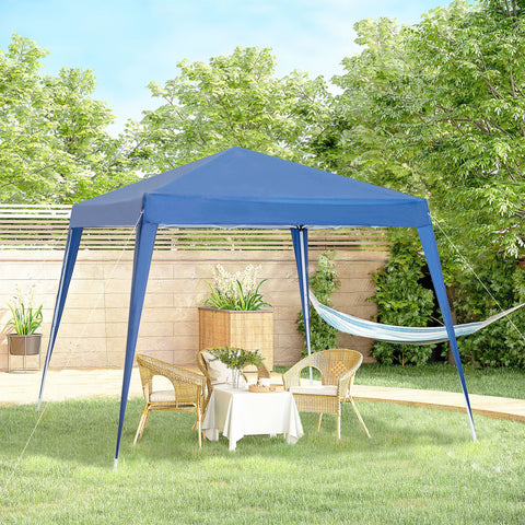 Rootz Pop-Up Garden Pavilion - Foldable Tent - Outdoor Canopy - UV-Resistant - 3x3m - Blue - Easy Setup with Carrying Bag