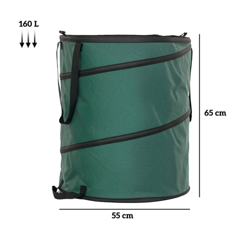 Rootz 2x160L Garden Waste Bags - Leaf Bags - Yard Cleanup Bags - Waterproof Oxford Fabric - Ø55 x 65H cm
