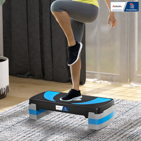 Rootz 3-Height Adjustable Stepper - Fitness Step - Exercise Stepper - Non-Slip Surface - 80cm x 31cm x 20cm