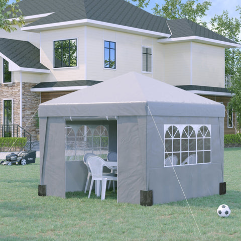 Rootz Foldable Garden Pavilion - Party Tent - Event Canopy - UV Protection 30+ - 298cm x 298cm x 288cm - Includes Transport Bag