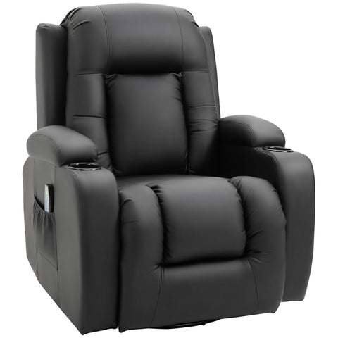 Rootz Massage Chair - Recliner Chair - Vibrating Massager - Heated Backrest - 85cm x 94cm x 104cm