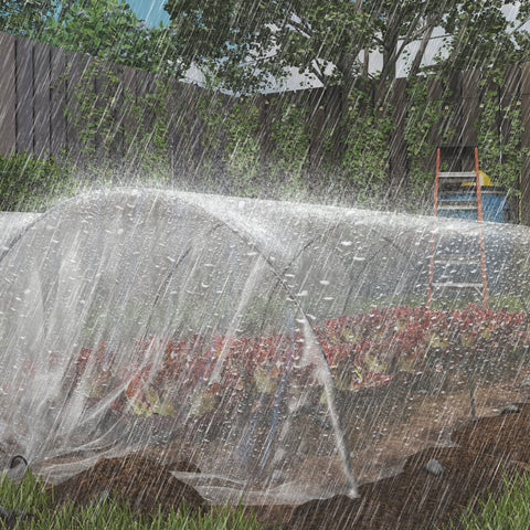 Rootz Greenhouse Cover - Plant Cover - Tarpaulin - UV-Resistant & Waterproof - 7m x 8m - Promotes Plant Growth