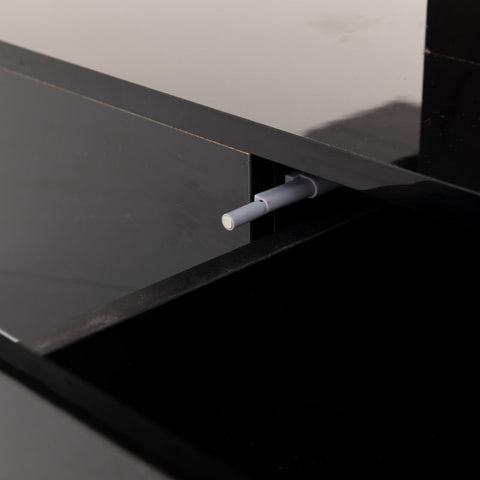 Rootz High-Gloss Coffee Table - Modern Table - Contemporary Table - Storage Solution - 100L x 50W x 39H cm