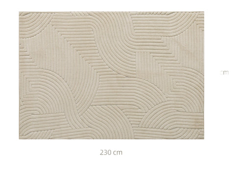 Rootz Machine-Woven Carpet - Area Rug - Slip-Resistant Mat - Luxurious Comfort - Brown - 230cm x 160cm x 1.7cm