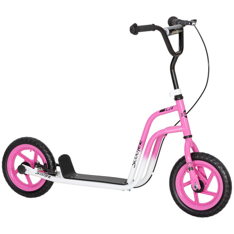 Rootz Children's Pink Scooter - Kids Kick Scooter - Adjustable Handlebar Scooter - Safe Handbrake - 80-88h x 50w x 31L cm