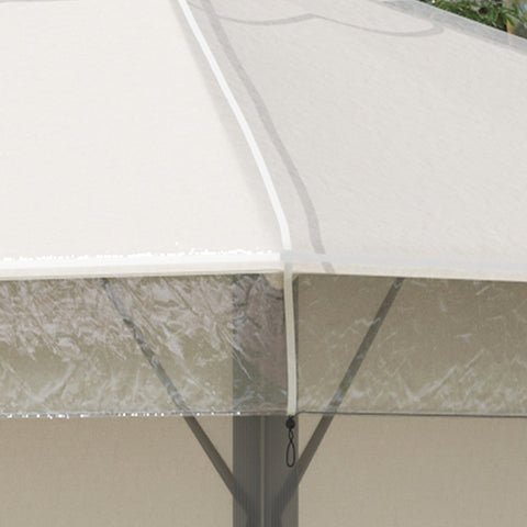 Rootz Pavilion Rain Cover - Garden Pavilion Protection - Waterproof Tarpaulin - Windproof - 300l x 300b x 80H cm