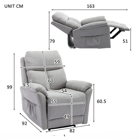 Rootz Adjustable Lounge Chair - Recliner - Relaxation Armchair - Optimal Comfort - 82L x 92W x 99H cm