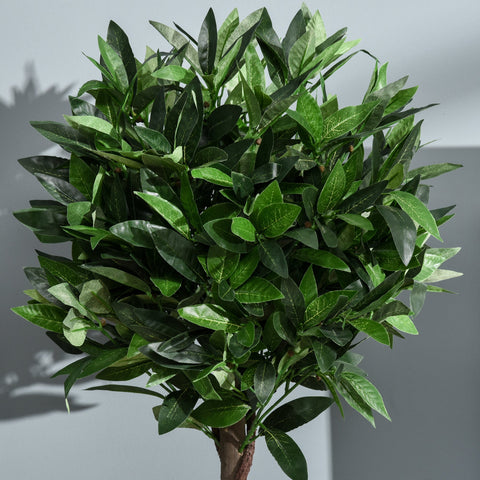 Rootz Set of 2 Artificial Laurel Tree - Faux Trees - Indoor Outdoor Greenery - No Maintenance Needed - 120cm x 16cm