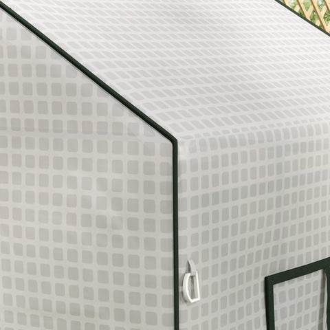 Rootz Greenhouse Film Cover - UV-Protected Replacement Tarp - Tear-Resistant Plastic - 140x73x190cm White