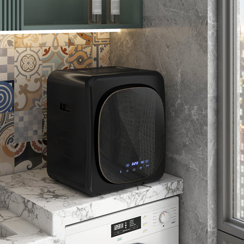 Rootz Compact Tumble Dryer - Clothes Dryer - Laundry Dryer - UV Disinfection - 48cm x 40cm x 56cm