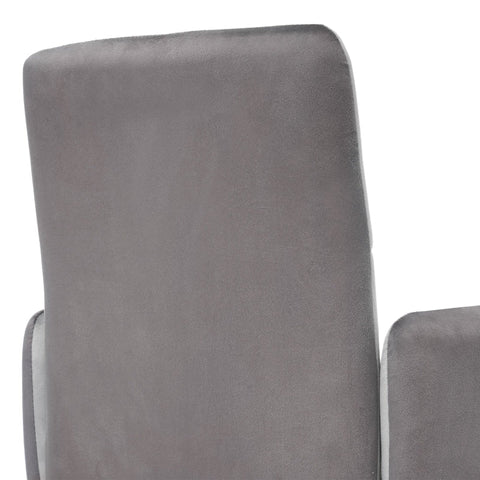 Rootz Velvet Dining Chair - Luxurious Seat - Ergonomic Armchair - Easy Assembly - 57L x 49W x 87H cm - Max Load 120kg