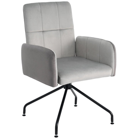 Rootz Velvet Dining Chair - Luxurious Seat - Ergonomic Armchair - Easy Assembly - 57L x 49W x 87H cm - Max Load 120kg
