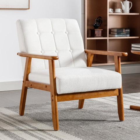 Rootz Mid-Century Modern Leisure Chair - Armchair - Lounge Seat - High Comfort - 77cm x 64.5cm x 71cm