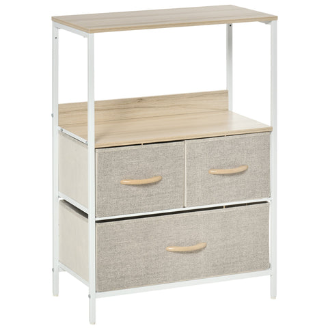 Rootz Chest of Drawers Storage Unit - Dresser - Bedroom Cabinet - Clutter Reduction - 58L x 29W x 81.5H cm