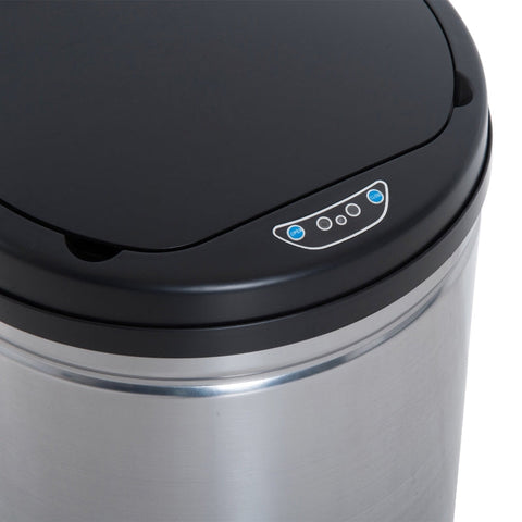 Rootz Stainless Steel Automatic Sensor Rubbish Bin - Touchless Trash Can - Motion Sensor Bin - Hygienic - Convenient - Stylish - Ø30.5 x H51.5 cm