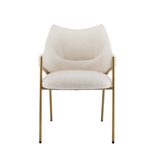 Rootz Sherpa Dining Chair - Dressing Chair - Lounge Chair - Luxurious Comfort - 54.5L x 67W x 83.7H cm