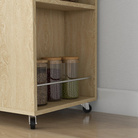 Rootz Kitchen Trolley - Multi-Storage Cart - Rolling Unit - Space-Saving Design - 75 x 40 x 80.5 cm