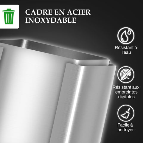 Rootz Double Kitchen Waste Bucket - Trash Bin - Garbage Can - Odor Control - 45.8cm x 36cm x 51.6cm