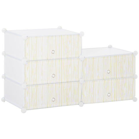 Rootz Modular Shoe Shelf System - Shoe Storage - Stackable Organizer - Accommodates 12 Pairs - 49cm x 36.5cm x 108cm