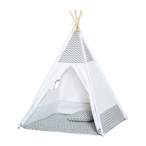 Rootz Tipi Play Tent for Children - Kids Tent - Indoor/Outdoor Teepee - Lockable Door & Window - 1.2m x 1.2m x 1.55m