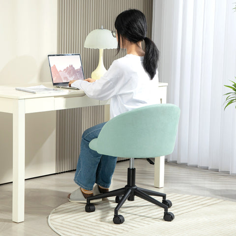 Rootz Office Chair - Desk Chair - Swivel Chair - Breathable Velvet - 56x59.5x66-75.5cm - 360° Rotation - Height Adjustable