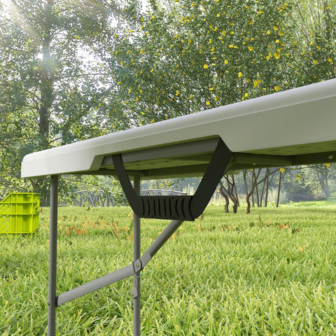 Rootz Campingbank - Outdoor Plastic Bench - Folding Picnic Seat - 240kg Capacity - 182cm x 28cm x 42cm - Waterproof & Durable