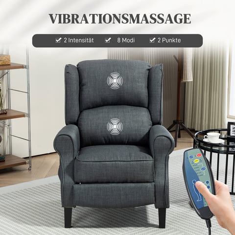 Rootz Massage Chair with Heating - Relaxation Armchair - Recliner Chair - Stress Reduction - 78cm x 83cm x 101cm