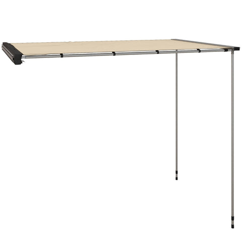Rootz Car Tent - Roof Tent - Car Side Awning - Weatherproof - Twist-lock Design - Protects Rain - Oxford Fabric - Khaki - 160L x 250W x 125-225H cm
