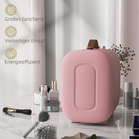 Rootz Pink Mini Beauty Fridge - Cosmetic Fridge - Skincare Fridge - Portable & Quiet - 20.3 x 26.3 x 28 cm