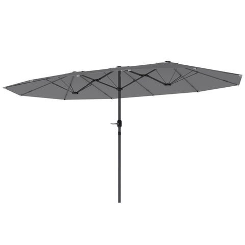 Rootz Double Sunshield Parasol - UV Protection Shade - Steel Sun Umbrella - Coolness & Stability - 436 x 260 cm