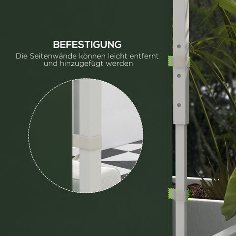 Rootz Gazebo Side Walls - Pavilion Tarpaulins - Party Tent Replacement - Durable & Easy Access - 295cm x 195cm - Green Oxford Fabric