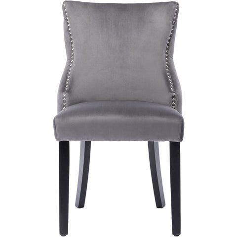 Rootz Elegant Dining Chair - Velvet Look Seat - Retro Dining Seat - Classic Comfort - 50L x 52W x 91H cm