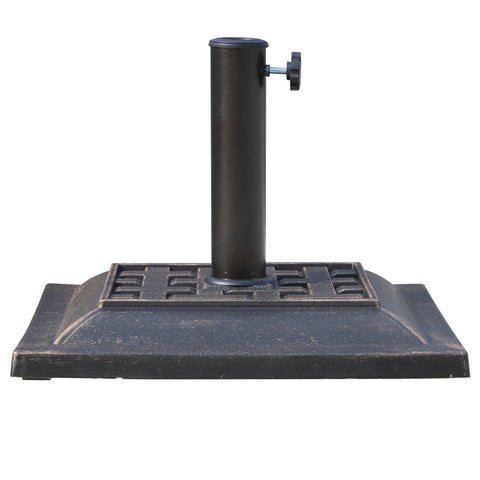Rootz Umbrella Stand Parasol Base - Secure Parasol Holder - Stable Umbrella Stand - Stylish Outdoor Base - 44cm x 44cm x 33cm - Polyester Resin